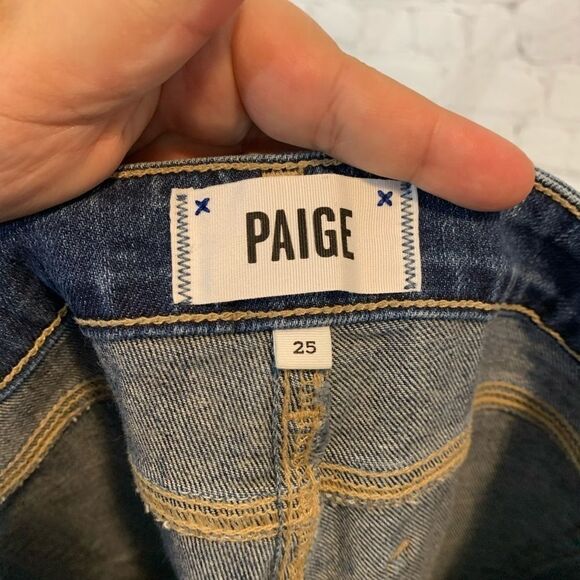 Paige 'Verdugo' Miles Embellished Mid Rise Jeweled Skinny Jean 25 - Picture 9 of 12